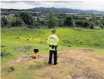  ??  ?? SCENE Site of shallow grave, left, Carstairs