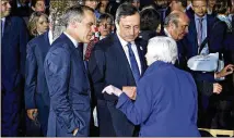  ?? FRANZISKA KRAUFMANN / DPA VIA ASSOCIATED PRESS ?? Bank of England Governor Mark Carney (from left), European Central Bank head Mario Draghi and Federal Reserve Chair Janet Yellen gather at the G20 finance ministers meeting in Baden-Baden, Germany, in March.