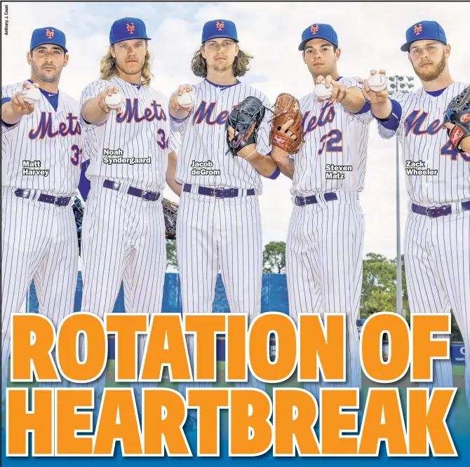  ??  ?? Zack Wheeler Matt Harvey Jacob deGrom Steven Matz