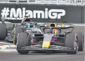  ?? ?? Emoción. El Gran Premio de Miami cumplió con las expectativ­as en la carrera.