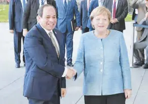  ??  ?? Al-Sisi headed to Berlin in four-day visit