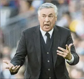  ?? FOTO: PERE PUNTÍ ?? Carlo Ancelotti ganó su primer partido como entrenador en el Camp Nou