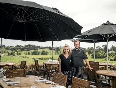  ?? BRADEN FASTIER/NELSON MAIL ?? Fiona and Alistair Forster run Forsters Mahana restaurant at the Mahana winery.