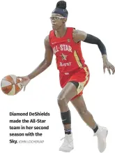  ?? JOHN LOCHER/AP ?? Diamond DeShields made the All-Star team in her second season with the Sky.