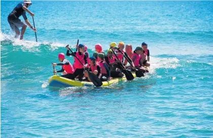  ?? Photo / Supplied ?? All Tairua School students do surf safe education as part of the new curriculum programme.