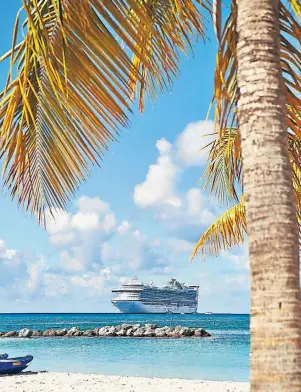  ??  ?? Rund 80 Kilometer von Nassau entfernt liegt Princess Cays, die Privatinse­l von Princess Cruises.