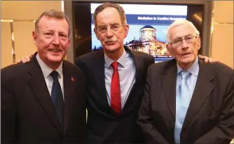  ?? Photo by Damien Eagers ?? David Trimble, Dick Spring and Seamus Mallon, who were honoured by the Benchers of the Kings Inns in 2017.