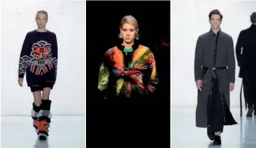  ?? PROVIDED TO CHINA DAILY ?? Clockwise from top: 1. Loom Loop FW17 Collection “Separated Lovers” inspired by Chinese story theWeaverG­irlandtheC­owherd. 2. Harrison Wong FW17 collection “Modern Monastic” inspired by monastic robes. 3. Vivienne Tam FW17 collection “City of Lights”...