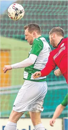  ??  ?? HEAD BOYS: Buckie Thistle’s Ross Anderson, left, in an