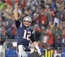  ?? WINSLOW TOWNSON, USA TODAY SPORTS ?? Patriots quarterbac­k Tom Brady will make his seventh Super Bowl appearance as he chases ring No. 5.