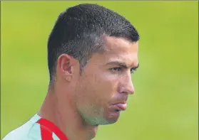  ?? FOTO: EFE ?? Cristiano Ronaldo, concentrad­o con Portugal para preparar la Confederac­iones