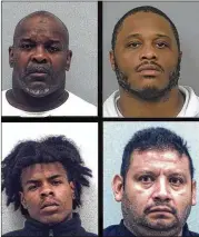  ??  ?? Kelvin Odom (clockwise from top left), Altora Jabbar Roane, Herminio Reyes and Quintaviou­s Kerry Walker are all facing trial on murder charges this week.