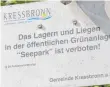  ??  ?? Das Schild, auf das sich der Leserbrief bezieht.