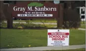  ?? NAM Y. HUH — THE ASSOCIATED PRESS ?? A hiring sign shows outside of Gray M. Sanborn Elementary School in Palatine, Ill., Nov. 5.