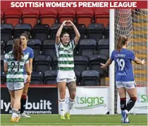  ?? ?? TWO GOOD Natasha Flint celebrates her second Celtic goal