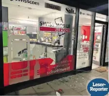  ?? LESER-REPORTE ?? Das aufgebroch­ene Geschäft in Neuenhof.
