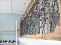  ?? SARA ERICSSON ?? The inside of the shop is set up to emphasize its focus on holistic, natural products, and features a decorative wall of brambles, built by Natasha Rogers and her father.