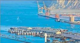  ??  ?? ■ Beijing is building the Gwadar port in Balochista­n as part of the ChinaPakis­tan Economic Corridor — a key component of the BRI. COURTESY: GWADARPORT.GOV.PK