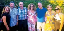  ??  ?? From left, Tülay Bilsoy, Şener Sergil, Cavit Atalar, Gülay, Ceyhun Uzun, Ayşe Atalar and Feride Çağda