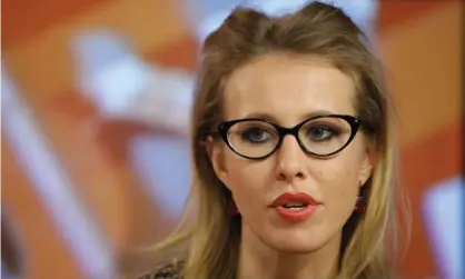  ??  ?? Ksenia Sobchak says a new generation want to see a ‘different Russia’. Photograph: Alexander Zemlianich­enko/AP