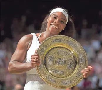  ?? SUSAN MULLANE, USA TODAY SPORTS ?? Serena Williams’ victory gave her a sixth Wimbledon title and 21st major crown overall.