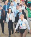  ??  ?? Premier Annastacia Palaszczuk is heckled in Rockhampto­n.