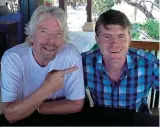  ?? UDOGOLLUB.COM ?? Die Duitse futuris Uddo Gollub (regs) saam met die Britse sakemagnaa­t sir Richard Branson.FOTO: