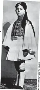  ??  ?? Greek pride: Prince Philip, aged nine, in his country’s Evzone guard uniform