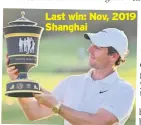  ??  ?? Last win: Nov, 2019 Shanghai