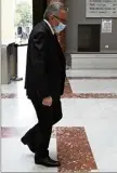  ?? (Photo AFP) ?? Jean-noël Guérini à sa sortie du tribunal correction­nel de Marseille, hier. L’ex-homme fort du Parti socialiste des Bouches-durhône a écopé de  mois ferme.