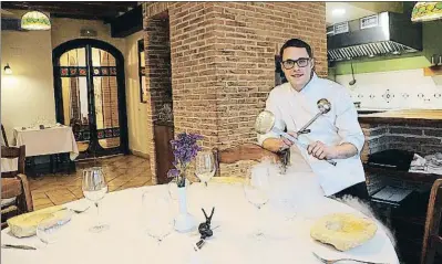  ?? MERCÈ GILI ?? Jordi Vidal, cuiner i propietari del restaurant La Guspira de Linyola