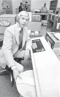  ?? JOURNAL FILE Tom Lang pictured in 1972, the year after he became publisher of the Journal at age 24. ??