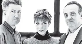  ??  ?? David Lynch, Julee Cruise (heute nicht mehr dabei) und Angelo Badalament­i zu Zeiten von „Twin Peaks“Anfang der 1990er-Jahre.