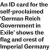  ?? ?? An ID card for the self-proclaimed ‘German Reich Government in Exile’ shows the flag and crest of Imperial Germany