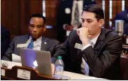  ?? House Media services ?? Rep. Trey Kelley, R-Cedartown, works on the floor of the Georgia House Chamber during the 2023 session of the General Assembly.