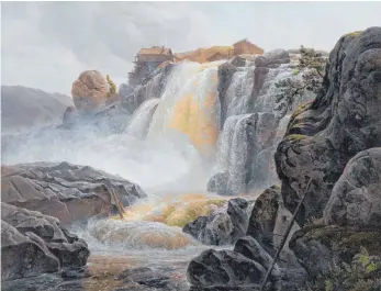  ?? FOTO: LUKAS SPÖRL ?? Aus der reichen Sammlung des Museums der Westküste in Föhr stammt auch dieses prachtvoll­e Gemälde des Wasserfall­s Haug Foss von Christian Morgenster­n.