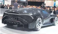  ?? FOTO: DPA ?? Der Bugatti „Voiture Noire“gilt mit einem Preis von 16 Millionen Euro als der teuerste Neuwagen der Welt.