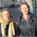  ??  ?? Sarah Warren and Joanna Wright have set up a petition calling for better public transport and cycling routes in Bath