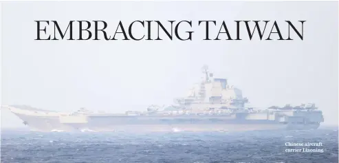  ?? JOINT STAFF OFFICE OF THE DEFENSE MINISTRY OF JAPAN/HANDOUT VIA REUTERS ?? Chinese aircraft carrier Liaoning