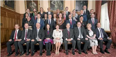  ?? MONIQUE FORD/ STUFF ?? New Labour Government at swearing in ceremony at Government House, Wellington.