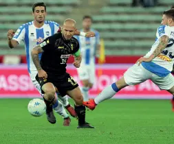  ??  ?? Tredici gol L’esterno Cristian Galano è l’uomo di copertina della stagione biancoross­a alla luce delle tanti reti realizzate in campionato