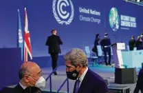  ?? Alberto Pezzali / Associated Press ?? At the recent climate summit, above, countries were asked to set ambitious 2030 emission reduction targets. Nowhere are climate stressors more obvious than in Texas.