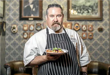  ?? BRADEN FASTIER/NELSON MAIL ?? O¯ ra King ambassador Michael Ellis, executive chef at Charlie Palmer Steak in Washington, DC, created his dish Tyee Poke for the O¯ ra King Salmon awards.