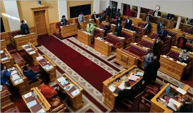  ?? Photo: Nampa ?? Prefer recess… Swapo MPs in the National Assembly voted against a motion that sought to extend the current sitting.