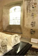  ??  ?? Above, the tombs of Edward and Margaret Hungerford in the castle chapel. They were one of the more happy couples who lived there, until Edward’s own brother took it off them