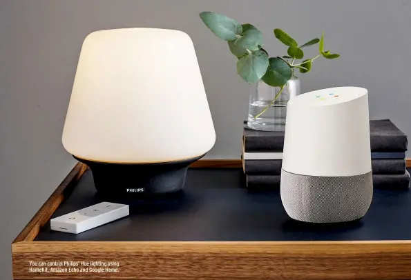  ??  ?? You can control Philips’ Hue lighting using HomeKit, Amazon Echo and Google Home.