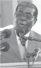  ??  ?? President Mugabe