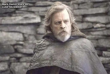  ??  ?? Mark Hamill stars as Luke Skywalker