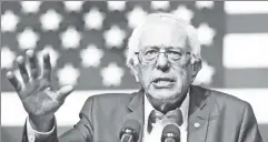  ?? ?? Giving up: Bernie Sanders laid out the left’s case for a weaker USA.