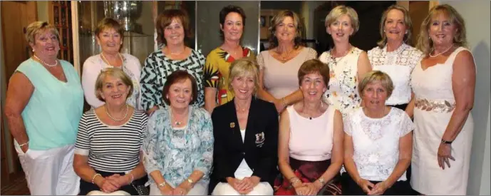  ??  ?? Day Two winners Carole Murphy, Deirdre Clarke, Geraldine Gorham, Criona O’Reilly, Mary Dooley, Jacinta Foran, Oonagh Quinn, Briege Renaghan, Nuala Henry, Una Delany, Lady Captain Maeve Ahern, Olive Jones, Gret Manning.